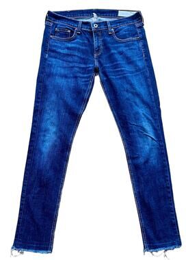 Rag & Bone Dre Jeans Women's 28 Dark Wash Slim Skinny Raw Hem Stretch Denim USA